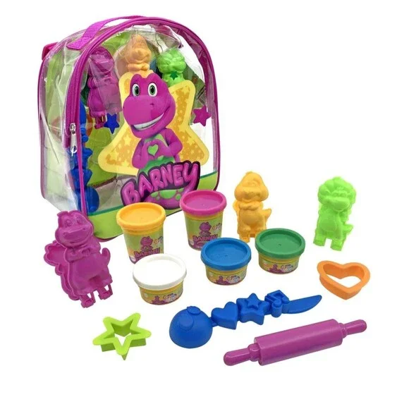 Barney The Dinosaur Fun Dough On the Go Molding Set - Picture 4 of 7